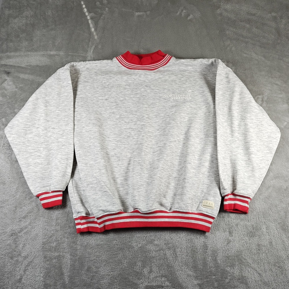 Vintage Northwest Airlines Sweatshirt Mens XL Gray  Gear For Sports Pullover 90s